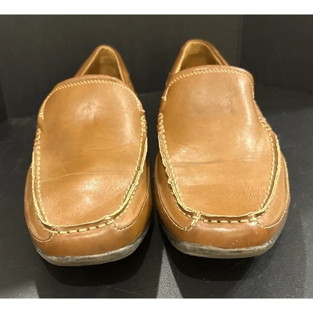 Madden Mens‎ 10.5 M Brown Leather Driving Loafers Preppy Going Out Office Career